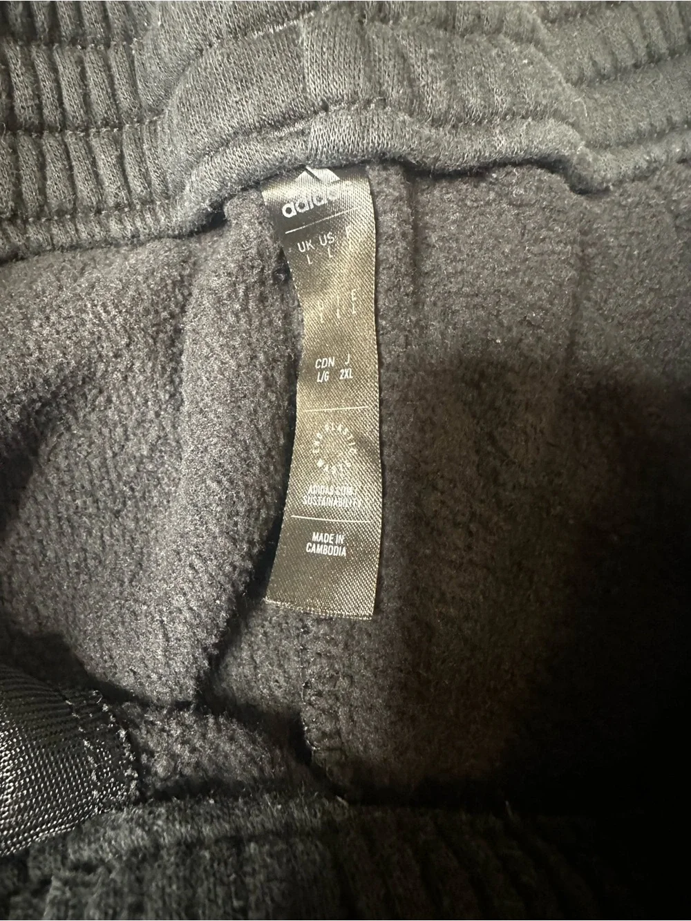 adidas Black Men's Cargo Joggers with Drawstring